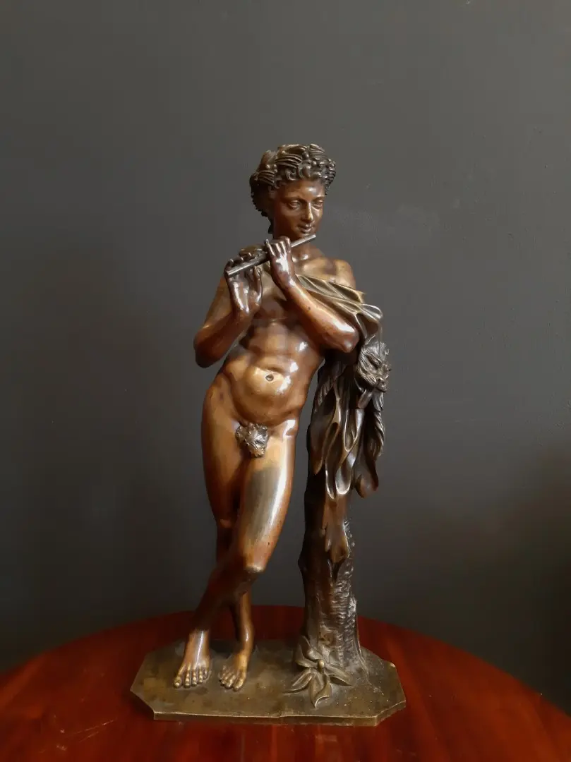 Estatua de Satyr del Siglo I-II a.C. en Bronce, Arte y Pintura, Siglo I–II
