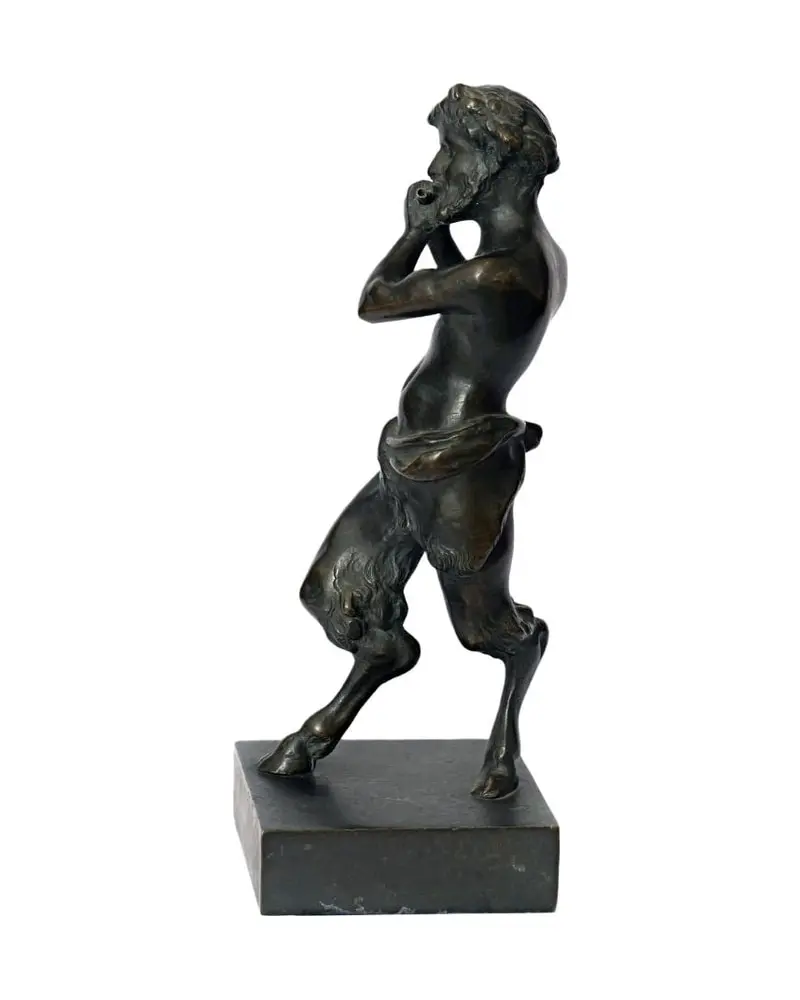20th Century Bronze Faun Figure - 5/5