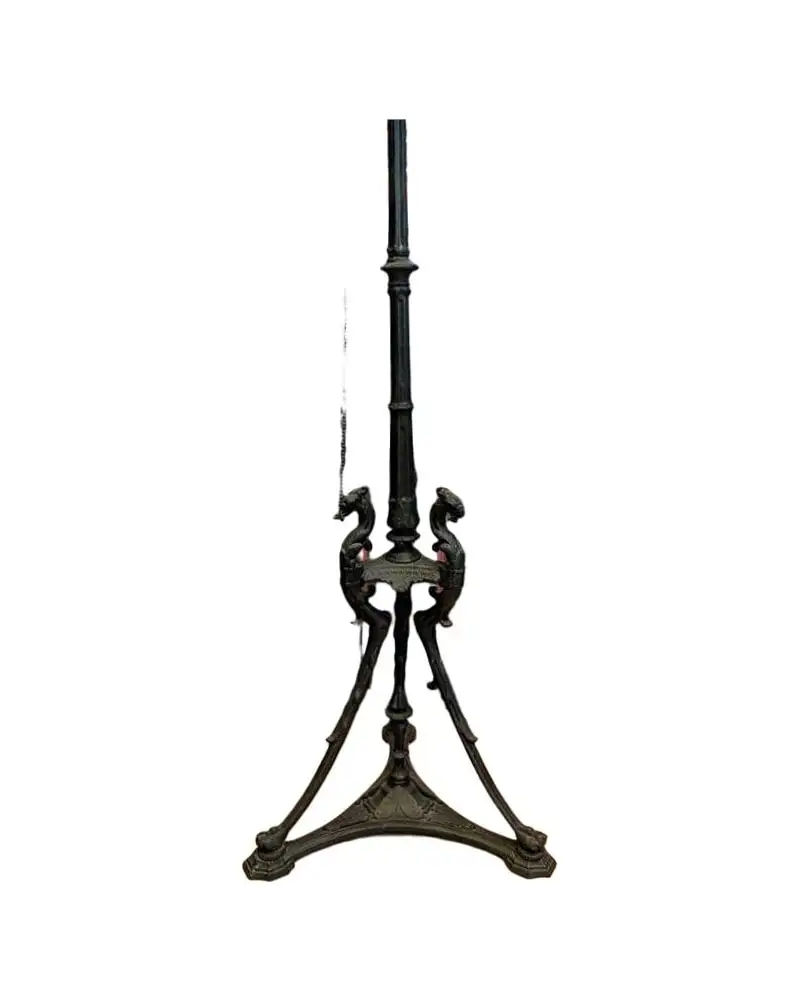 19th Century Iron Pedestal with Pompeian Inspiration