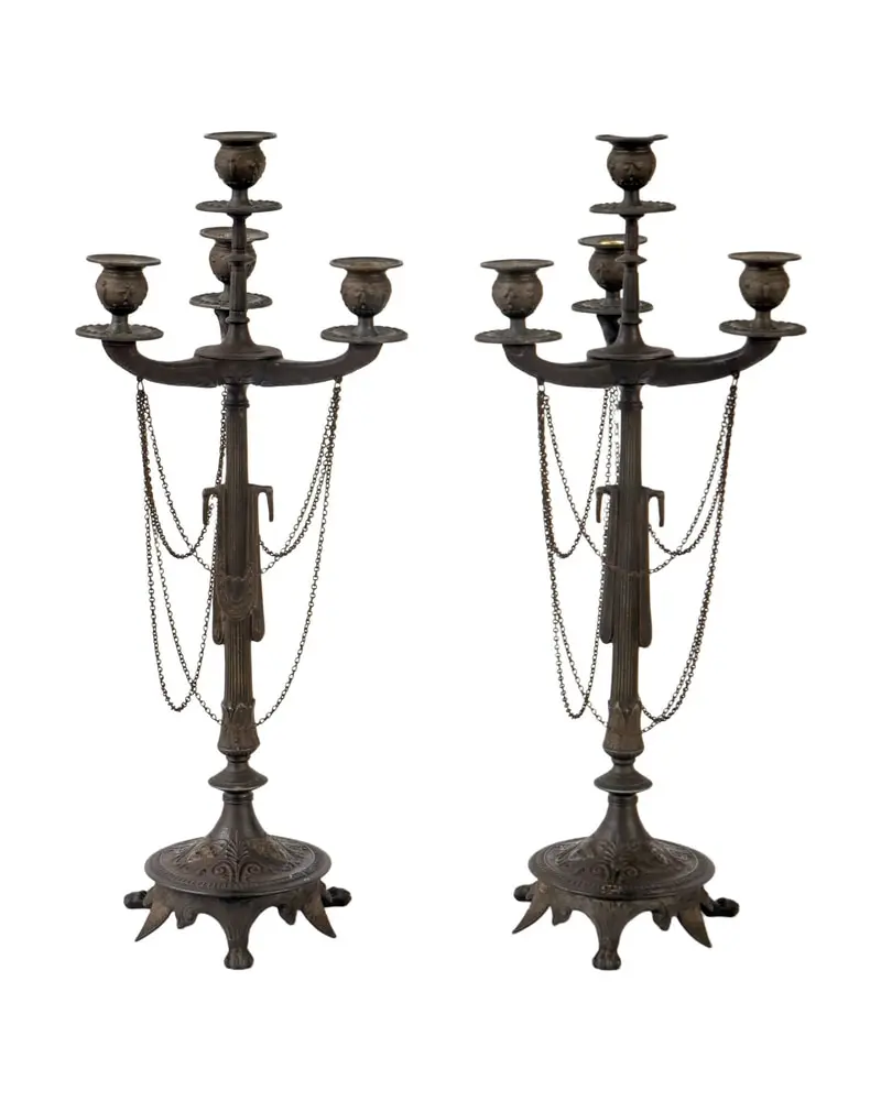 Candelabros de Estilo Pompeyano del Siglo XIX, Iluminación, Siglo XIX