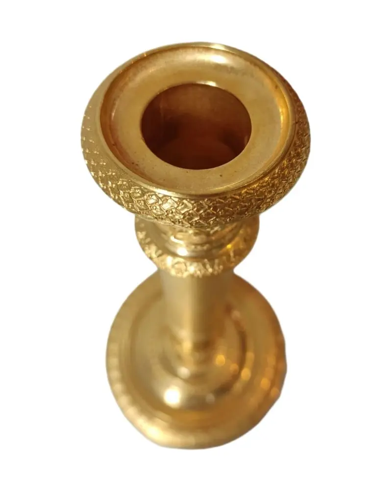 19th Century Golden Candelabras with Floral Decoration - 6/6