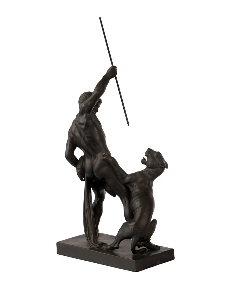 Sculpture 'Panther Hunter' from the 19th Century in Black Terracotta - 3/3
