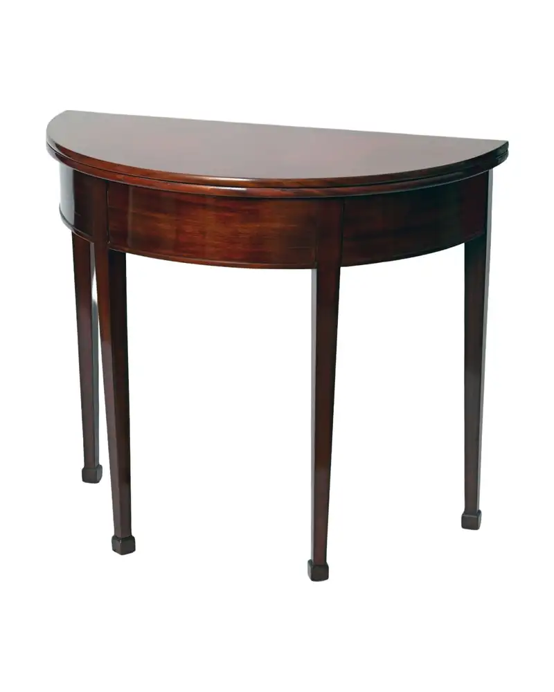 Mesa de Juego Halbmondförmiger del Siglo XIX en Caoba