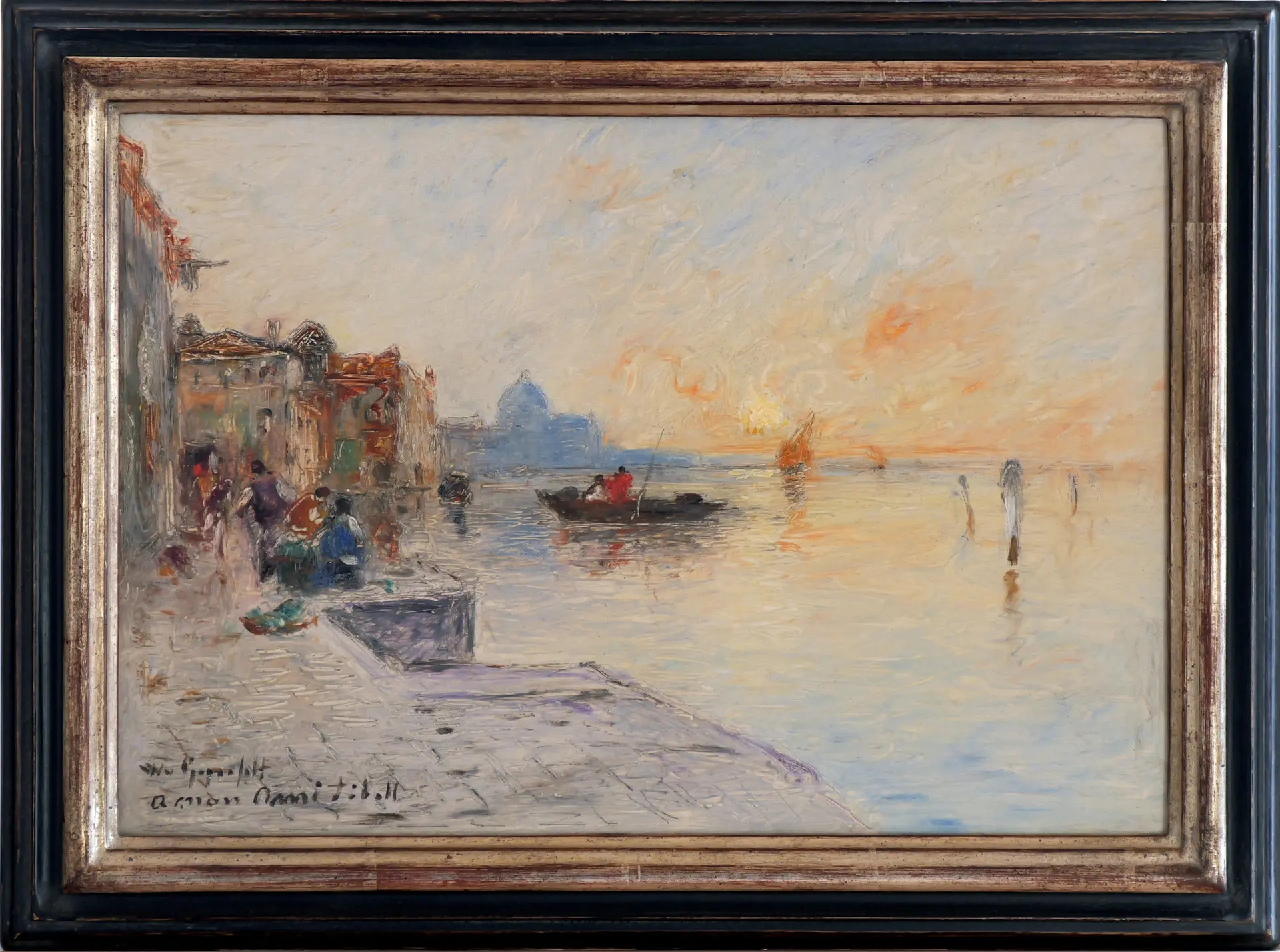 Gegerfeldt – Blick über die Lagune auf Santa Maria della Salute, Venedig, Arte y Pintura · vista 2/2