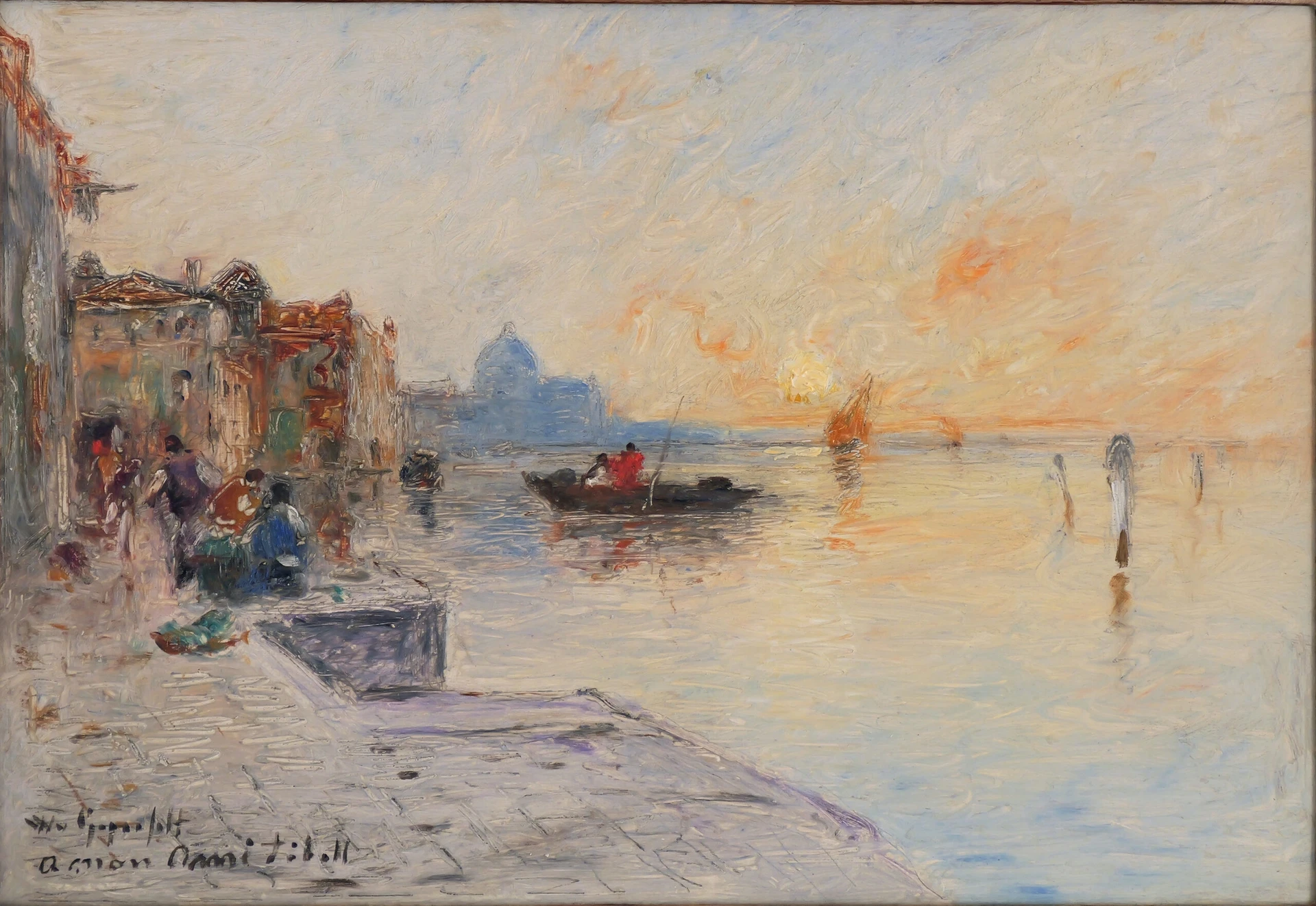 Gegerfeldt – Blick über die Lagune auf Santa Maria della Salute, Venedig, Arte y Pintura