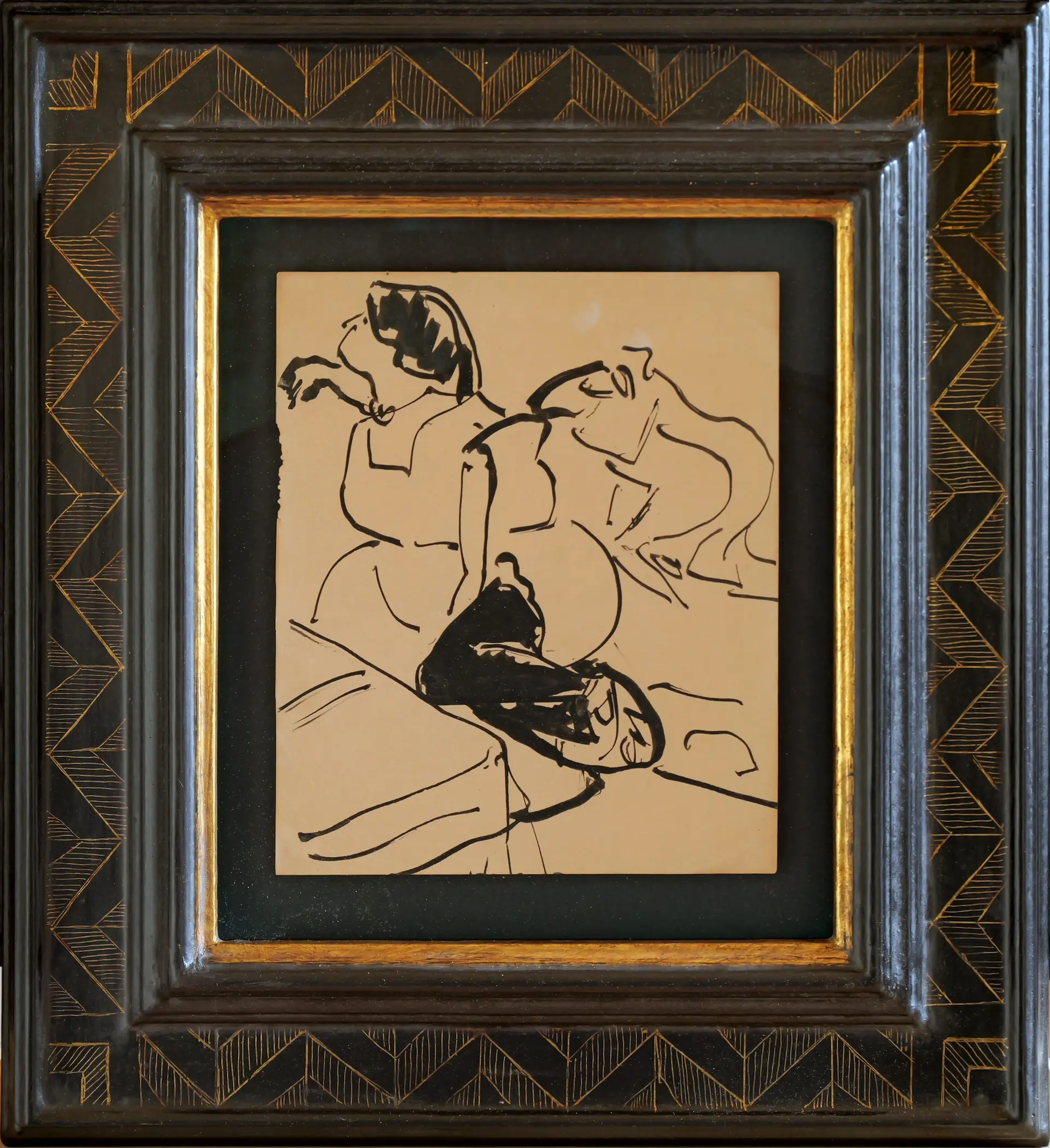 Kirchner – Am Tisch Sitzende, mit Profil nach links, Arte y Pintura · vista 2/3
