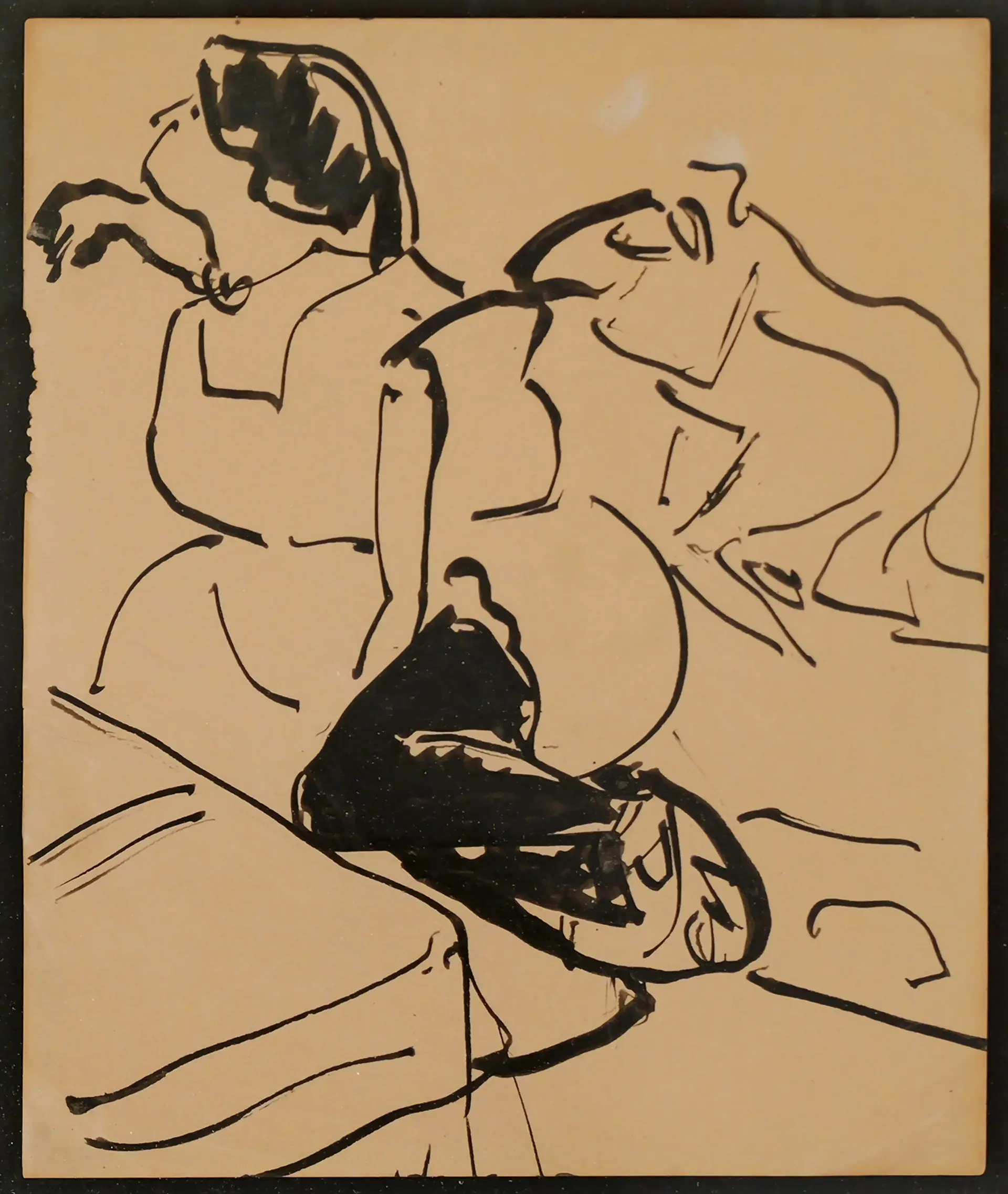 Kirchner – Am Tisch Sitzende, mit Profil nach links, Arte y Pintura