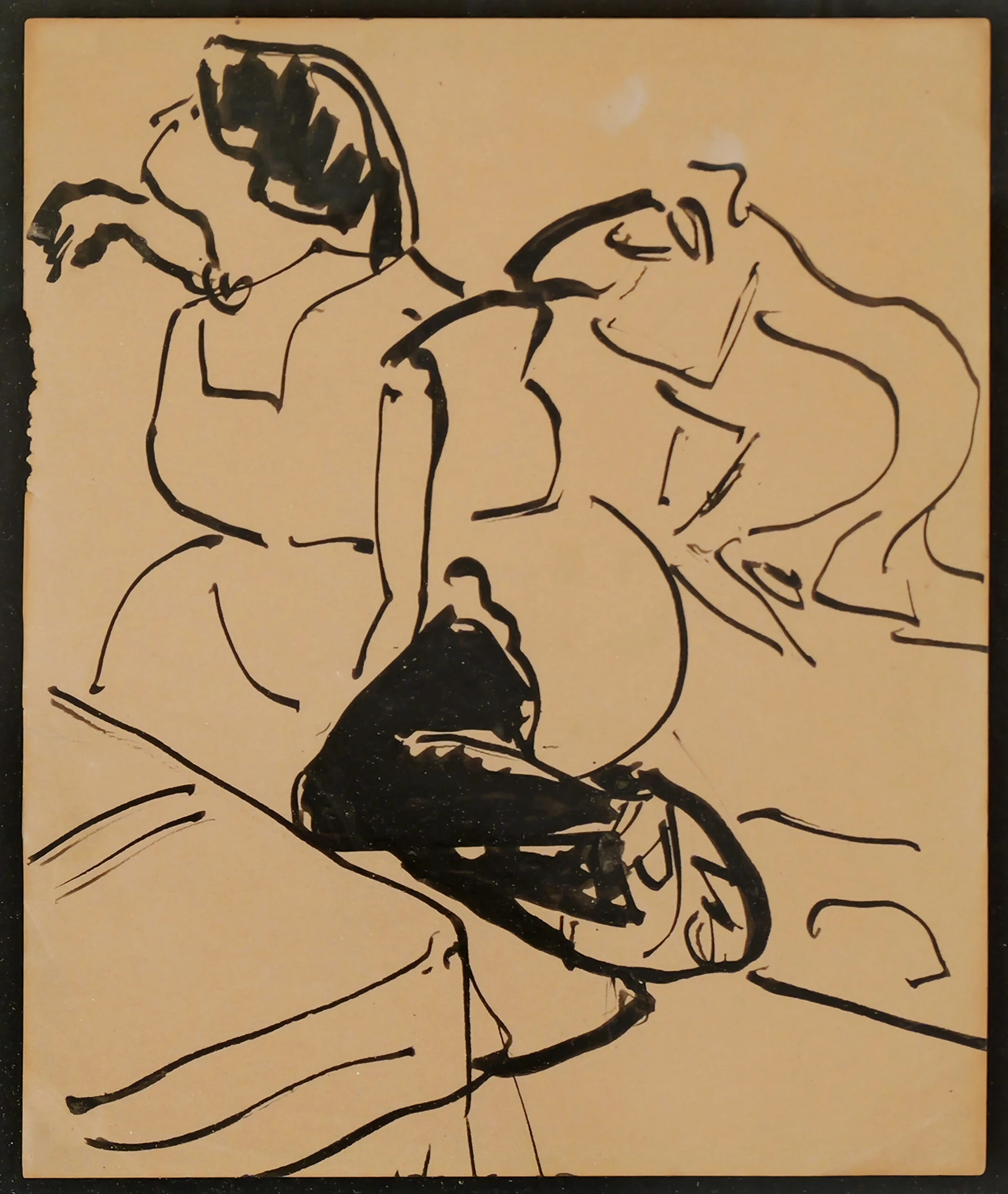 Kirchner – Am Tisch Sitzende, mit Profil nach links, Arte y Pintura