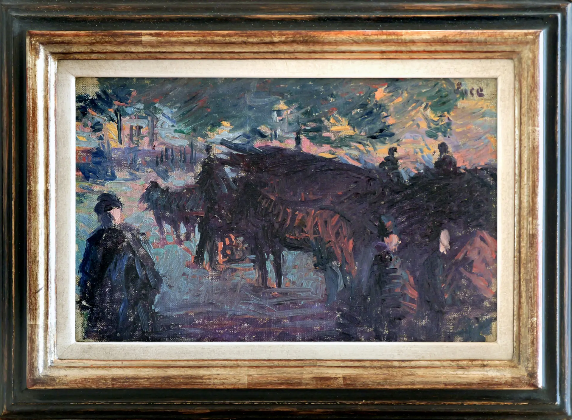 Luce – Strassenszene in der Abenddämmerung, Arte y Pintura · vista 3/4