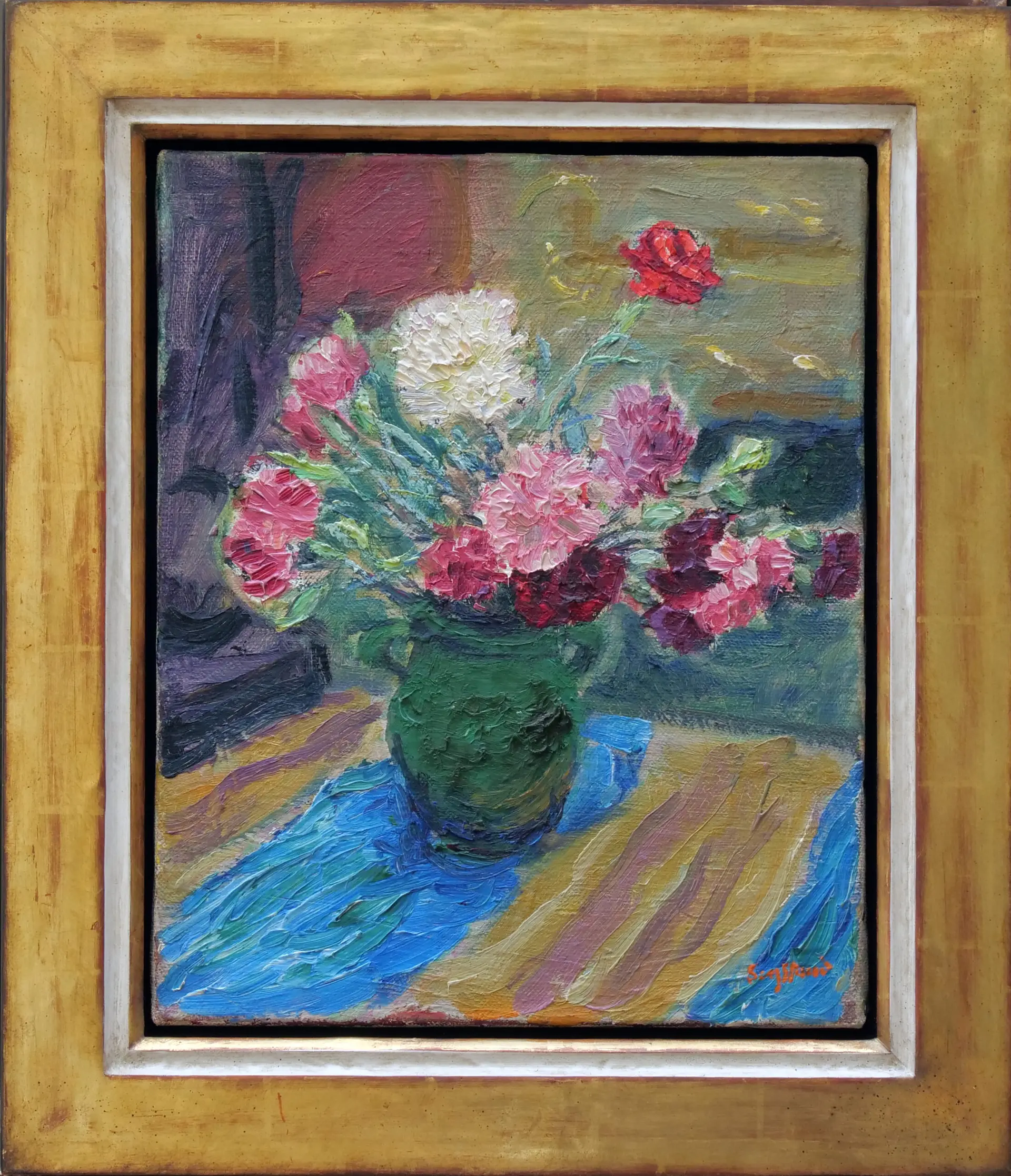 Seyssaud – Nelken in grüner Vase, Arte y Pintura · vista 2/5