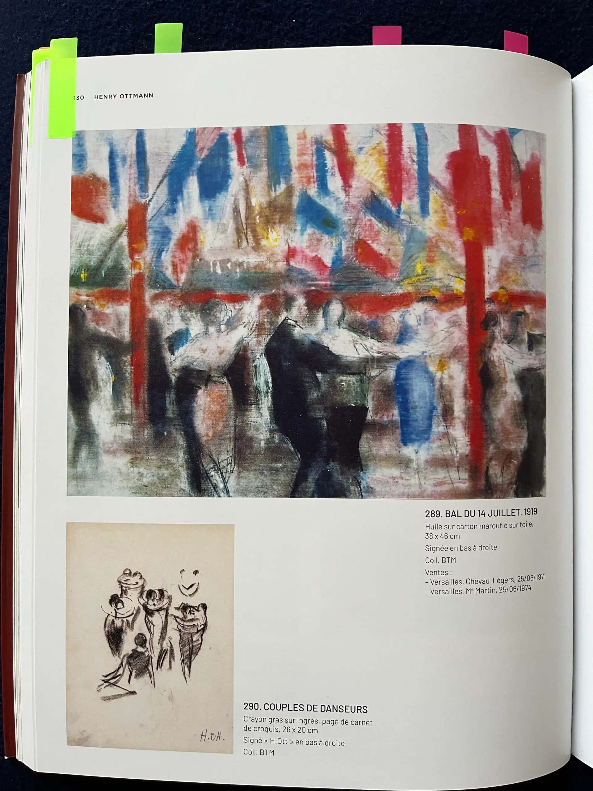 Óleo de Henry Ottmann del Siglo XX sobre el Ball des 14 de Julio, Arte y Pintura, Siglo XX · vista 5/5