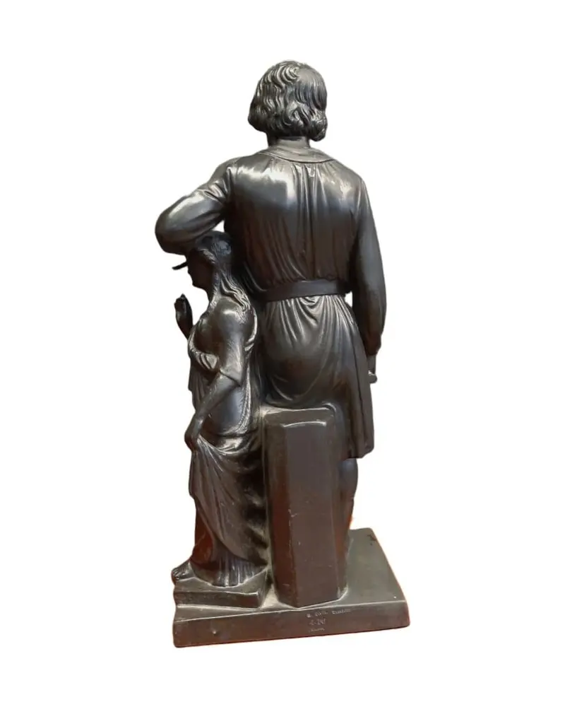 Terracotta of Selbstbildnis Thorvaldsens from the 19th Century - 4/10