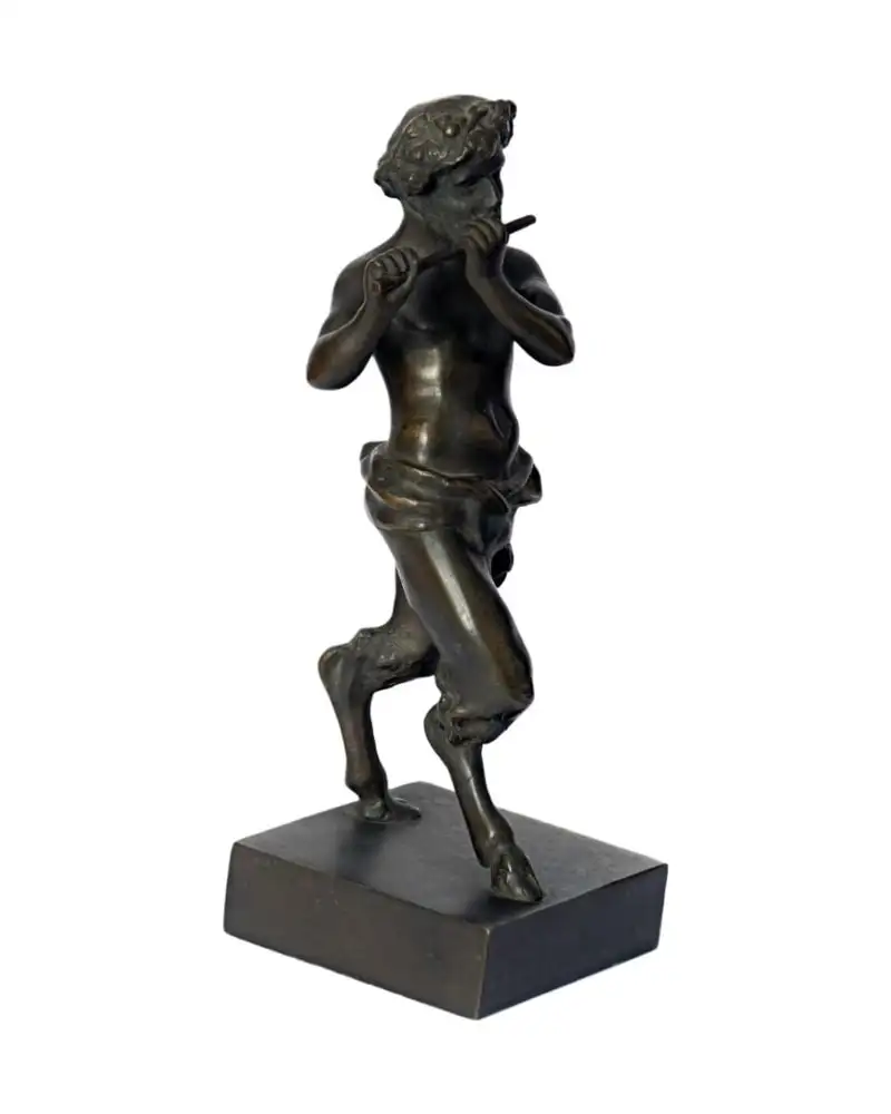 Bronze Faun Sculpture from the 20th Century