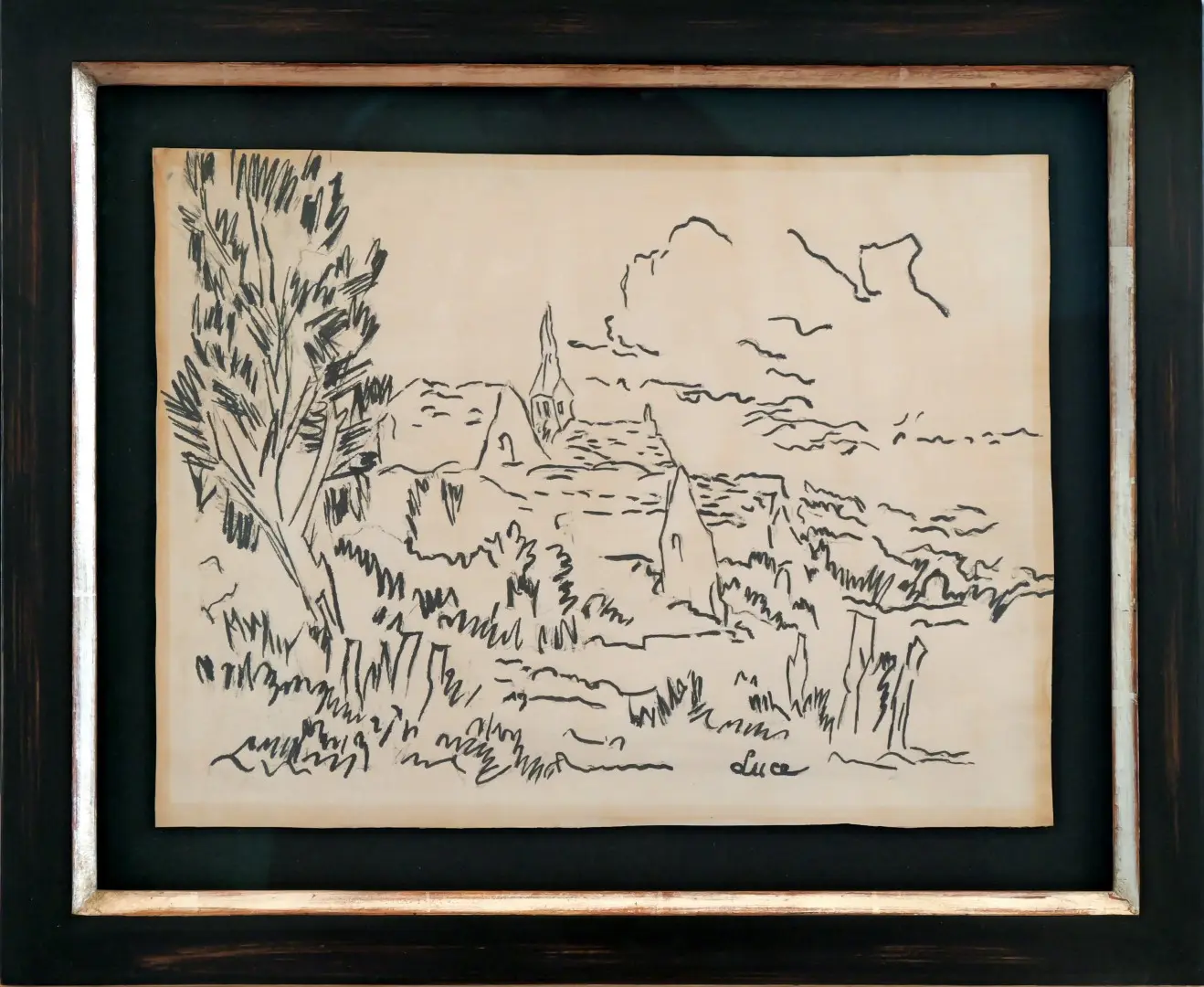 Dibujo de Maximilien Luce del Siglo XX – Das Dorf Rolleboise, Arte y Pintura, Siglo XX · vista 2/2