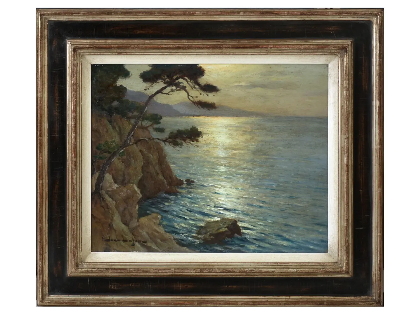 Pintura de Jean Lafon del Siglo XX - Felsenküste im Abendlicht, Arte y Pintura, Siglo XX · vista 2/2