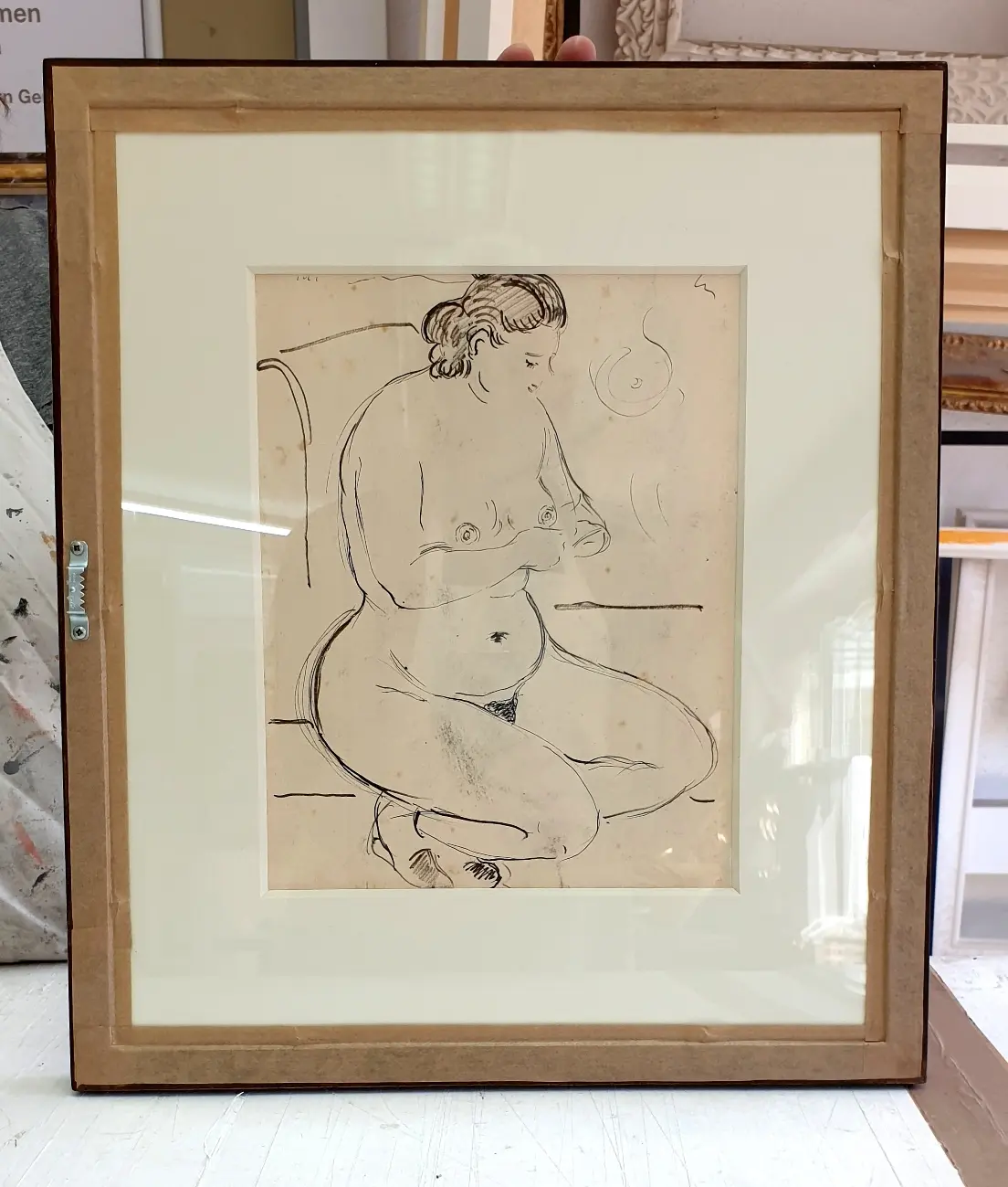 Dibujo de Jean Royer del Siglo XX – Panther Schreitender, Arte y Pintura, Siglo XX · vista 3/3