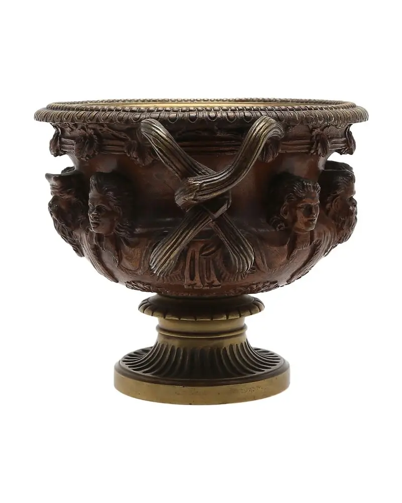 Warwick Vase from the 19th Century in Patinated Bronze - 3/10