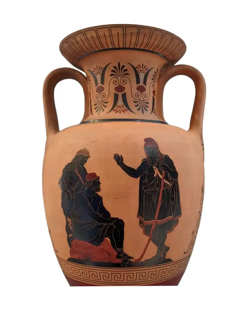 19th Century P. Ipsen Vase with Cold Painting