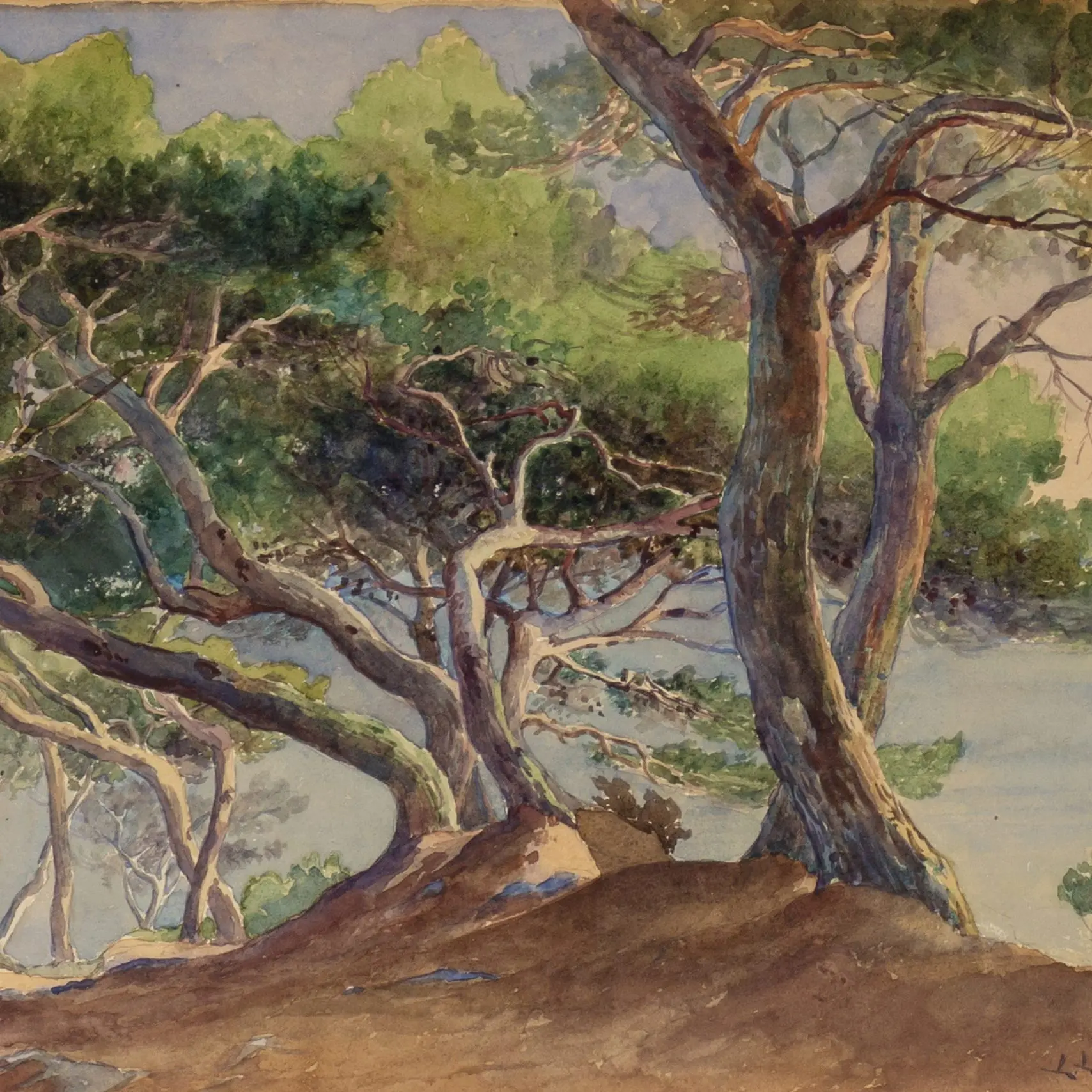 Lamontagne – Pinien am Strand, Arte y Pintura