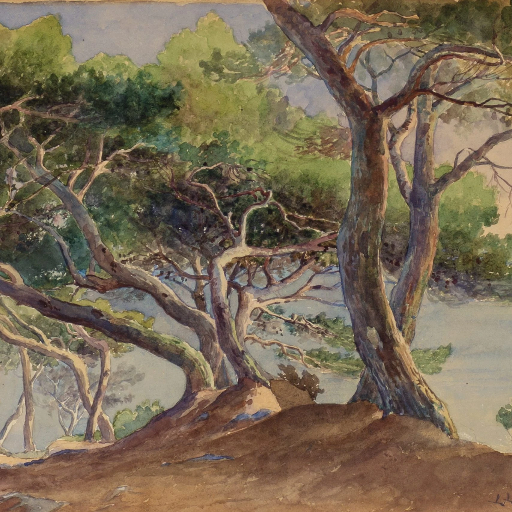 Lamontagne – Pinien am Strand, Arte y Pintura