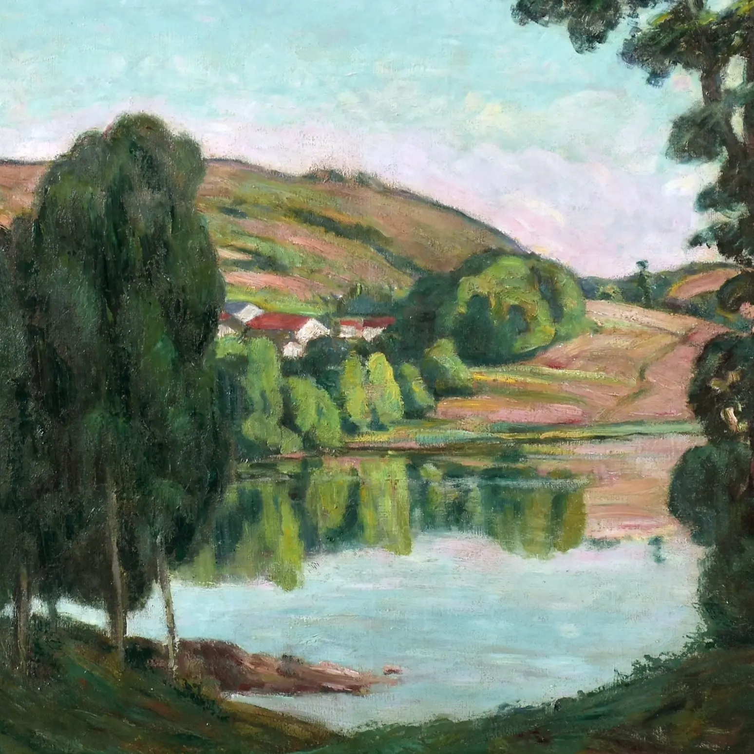 Alluaud – Flusslandschaft bei Crozant, Arte y Pintura
