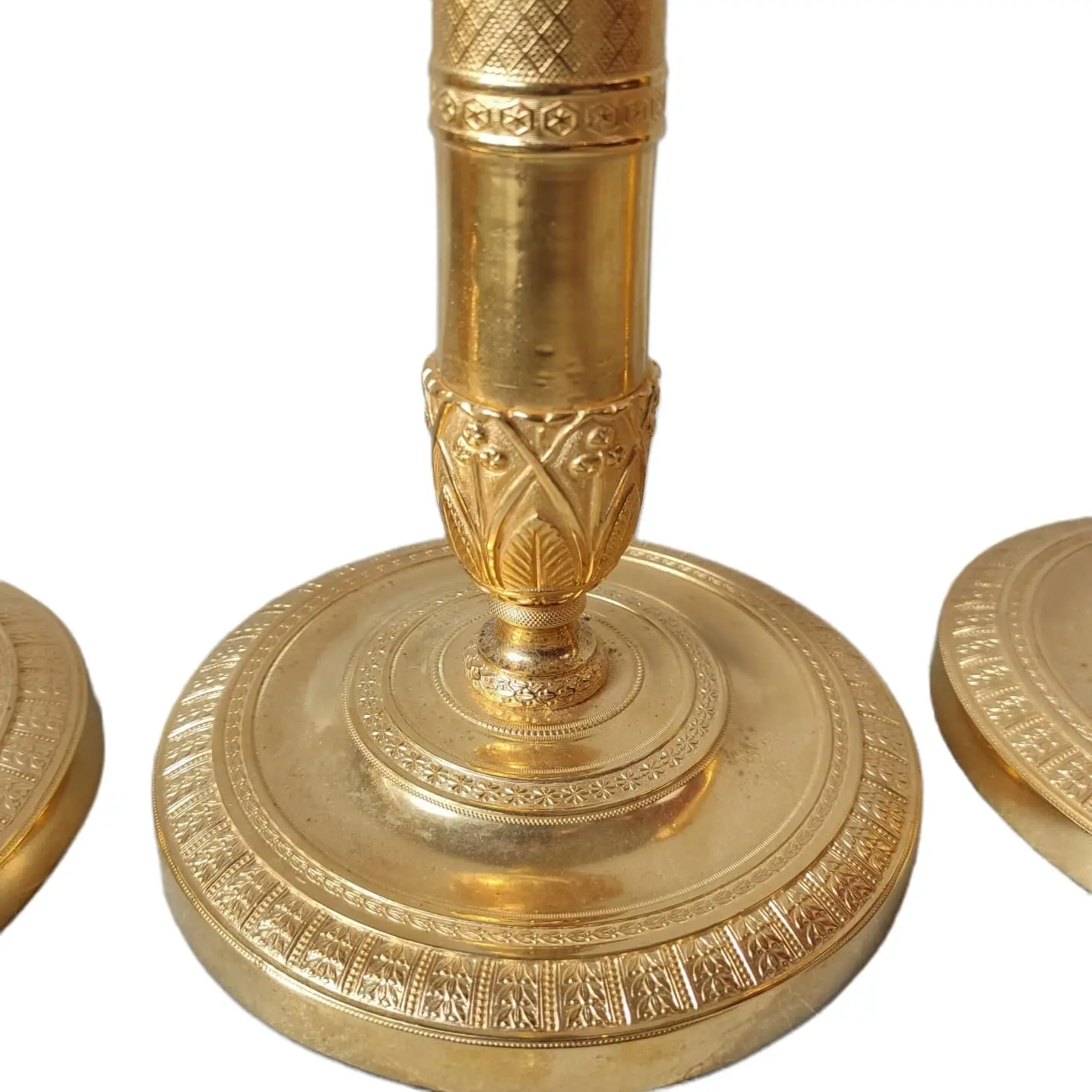 Juego de Cuatro Candelabros de Bronce Dorado del Siglo XIX, Iluminación, Siglo XIX · vista 5/6