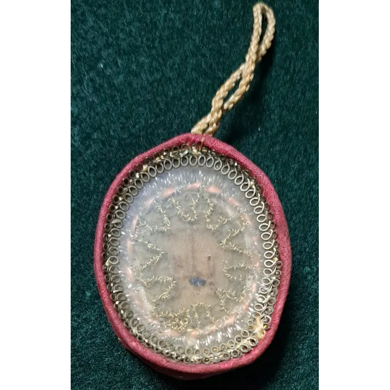 Antiguo relicario adornado con filigranas de hilo de oro y plata Siglo XIX, Siglo XIX · vista 6/8