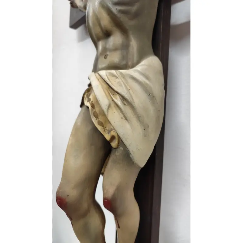 Gran crucifijo de 104 cm imagen 56 cm, principios siglo XX, Siglo XX · vista 4/7