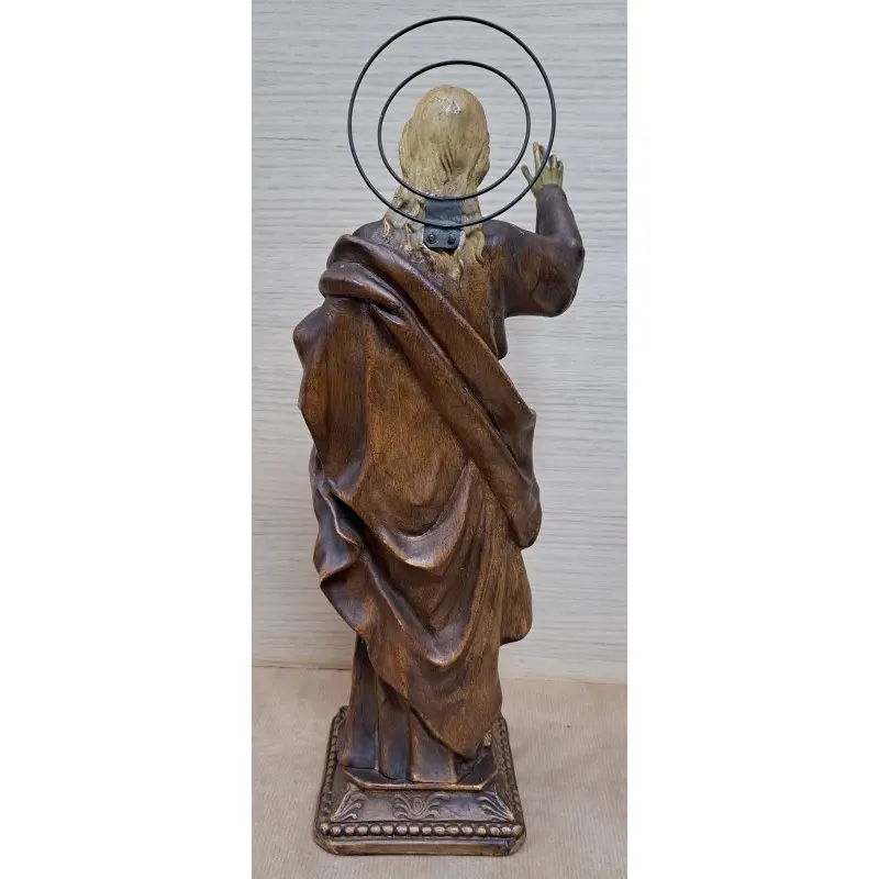Corazón de Jesús, imagen de estuco policromado siglo XIX, Siglo XIX · vista 4/9