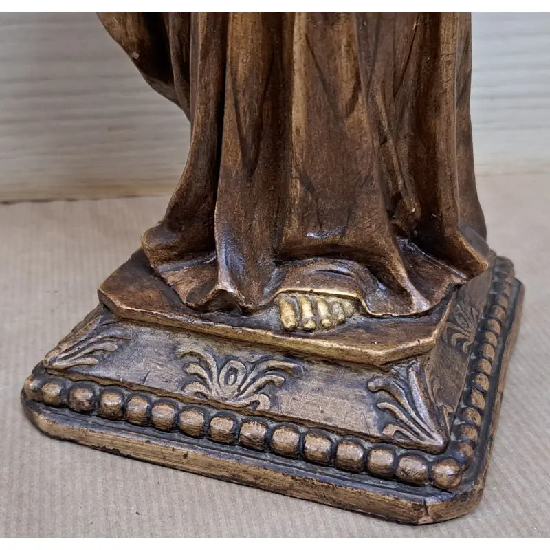 Corazón de Jesús, imagen de estuco policromado siglo XIX, Siglo XIX · vista 8/9
