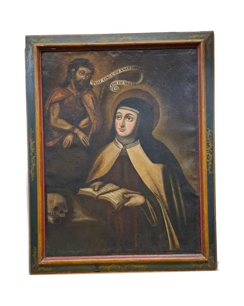Santa Teresa de Jesús, Escuela española, óleo siglo XVIII