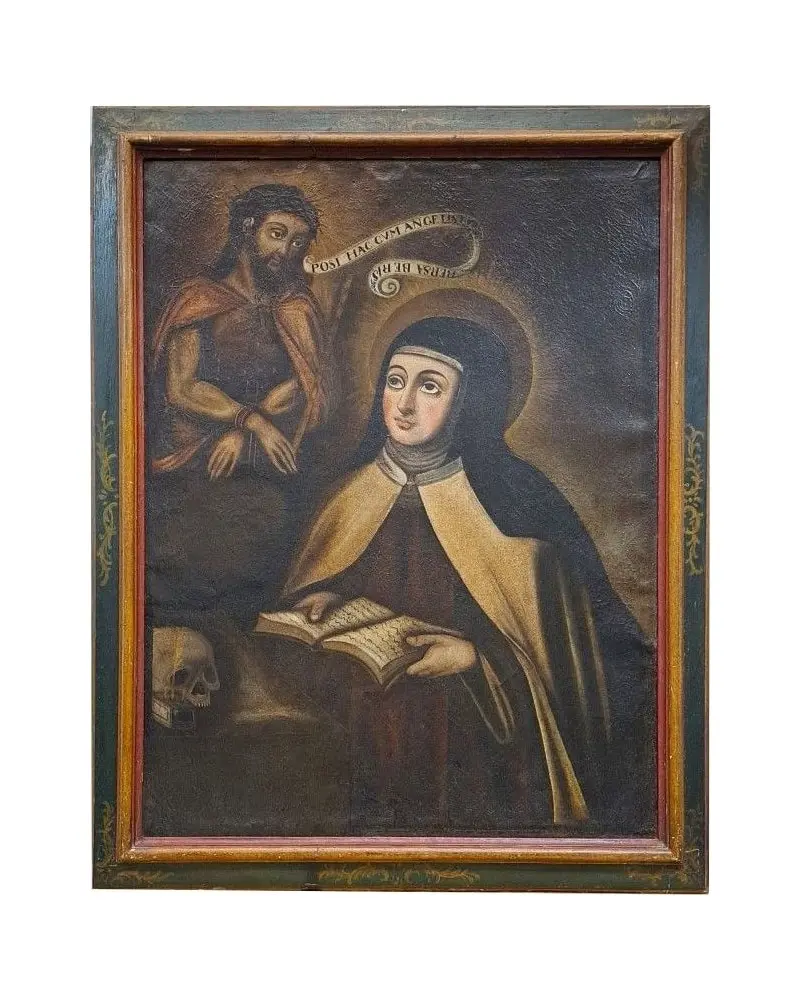 Saint Teresa of Jesus, Spanish School, oil 18th century