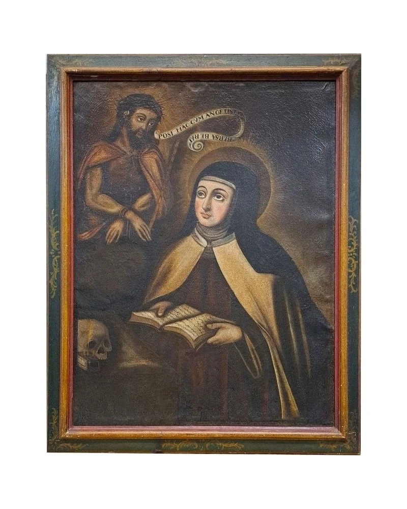 Saint Teresa of Jesus, Spanish School, oil 18th century