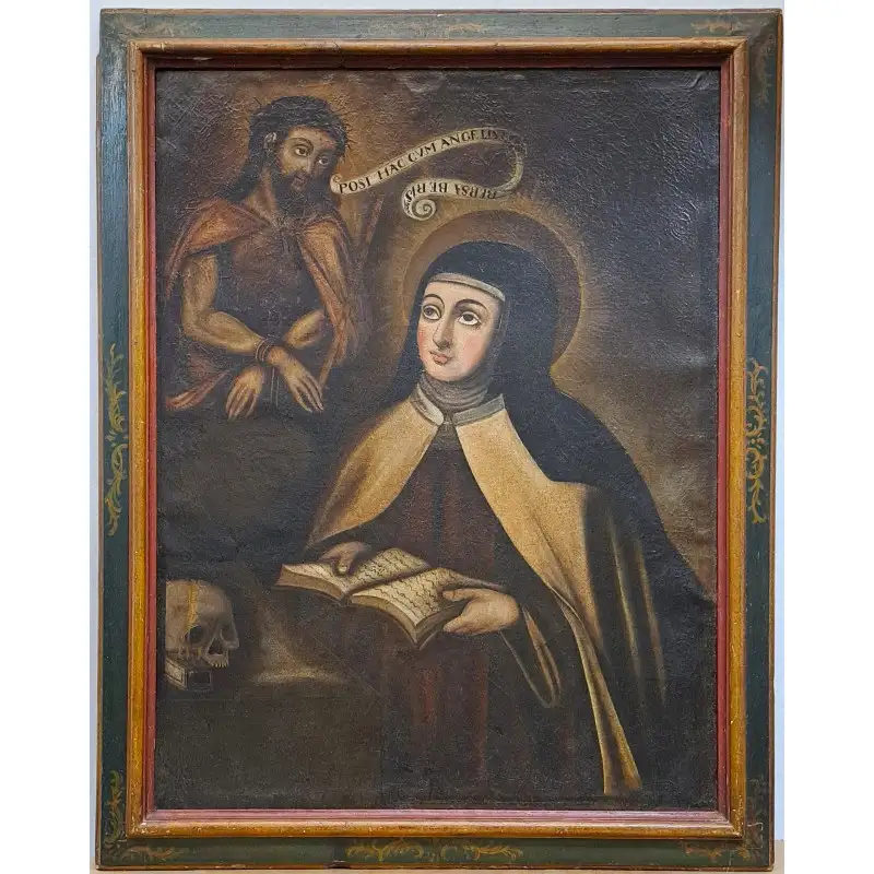 Santa Teresa de Jesús, Escuela española, óleo siglo XVIII