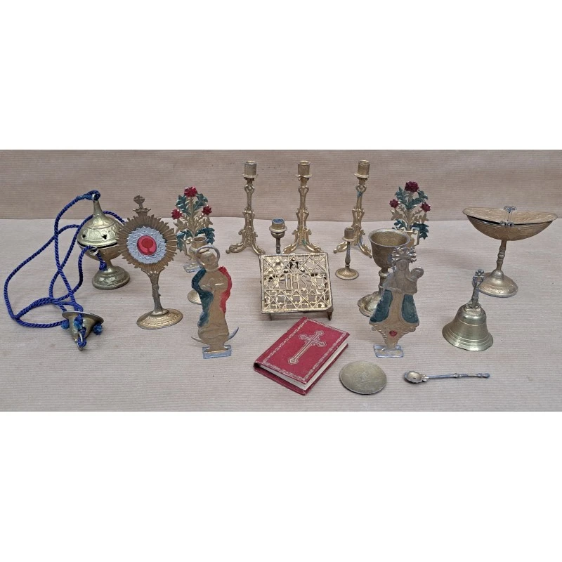 Conjunto de juguetes religiosos para la liturgia, siglo XIX, 20 piezas, Siglo XIX