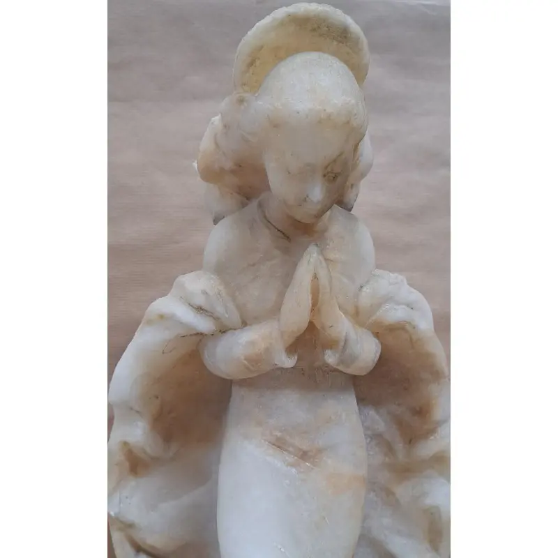 Escultura de mármol, Inmaculada Concepción, 51 cm de altura. Vintage Mediados S. XX, Siglo XX · vista 2/10