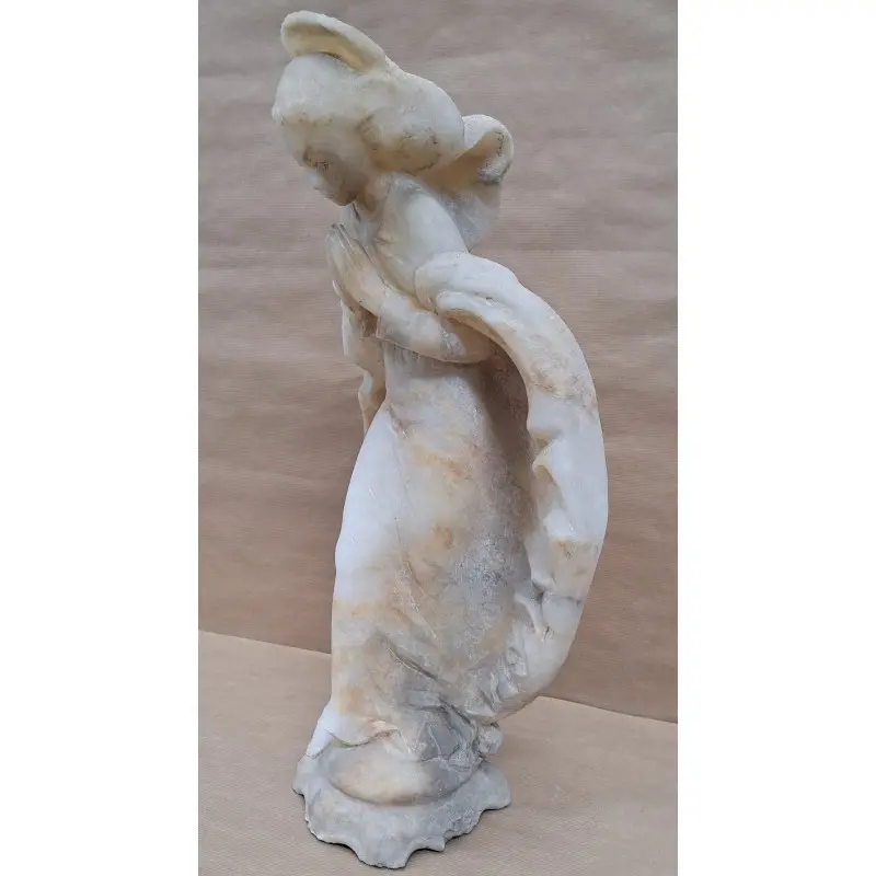 Escultura de mármol, Inmaculada Concepción, 51 cm de altura. Vintage Mediados S. XX, Siglo XX · vista 8/10