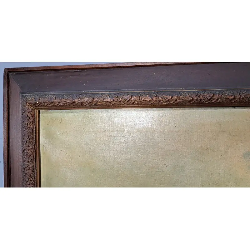 Gran oleo sobre lienzo, siglo XIX, escaleta 149 X 78 cm, Siglo XIX · vista 4/12