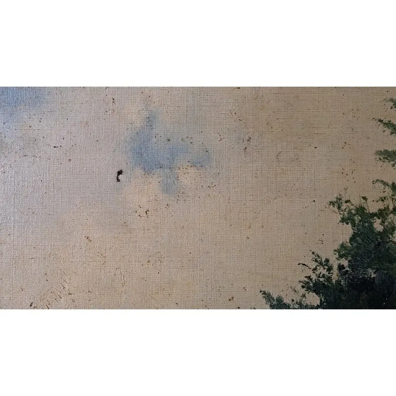 Gran oleo sobre lienzo, siglo XIX, escaleta 149 X 78 cm, Siglo XIX · vista 9/12