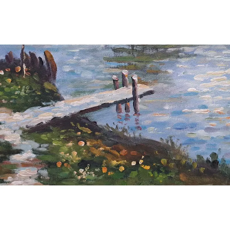 Óleo decorativo de J. Garrah. Gran colorido, siglo XX, Siglo XX · vista 8/10