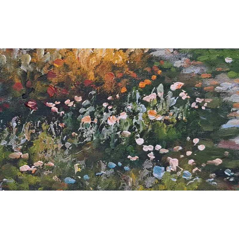 Óleo decorativo de J. Garrah. Gran colorido, siglo XX, Siglo XX · vista 9/10