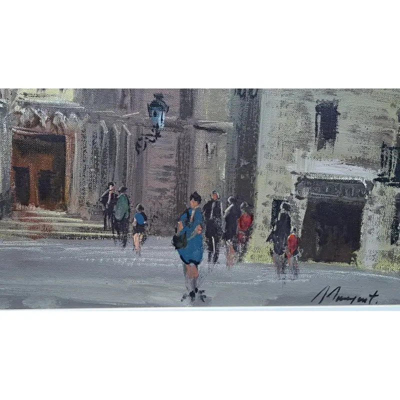 Óleo sobre tabla Albert Junyent Quinquer (1903-1976) iglesia del Pi Barcelona · vista 4/10