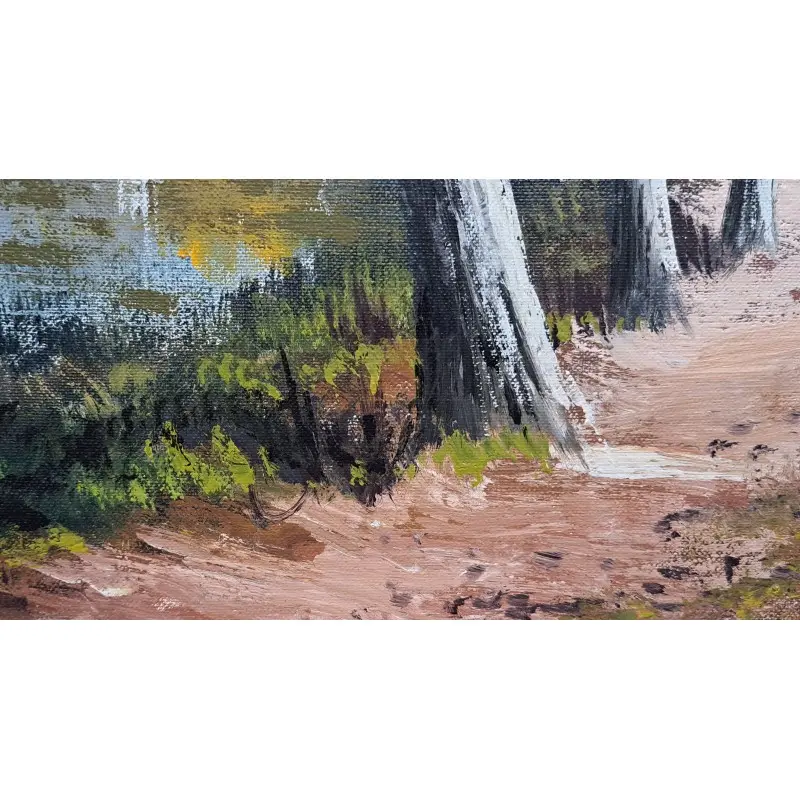 Óleo sobre tabla Albert Junyent Quinquer (1903-1976) Lago Bañolas · vista 5/9