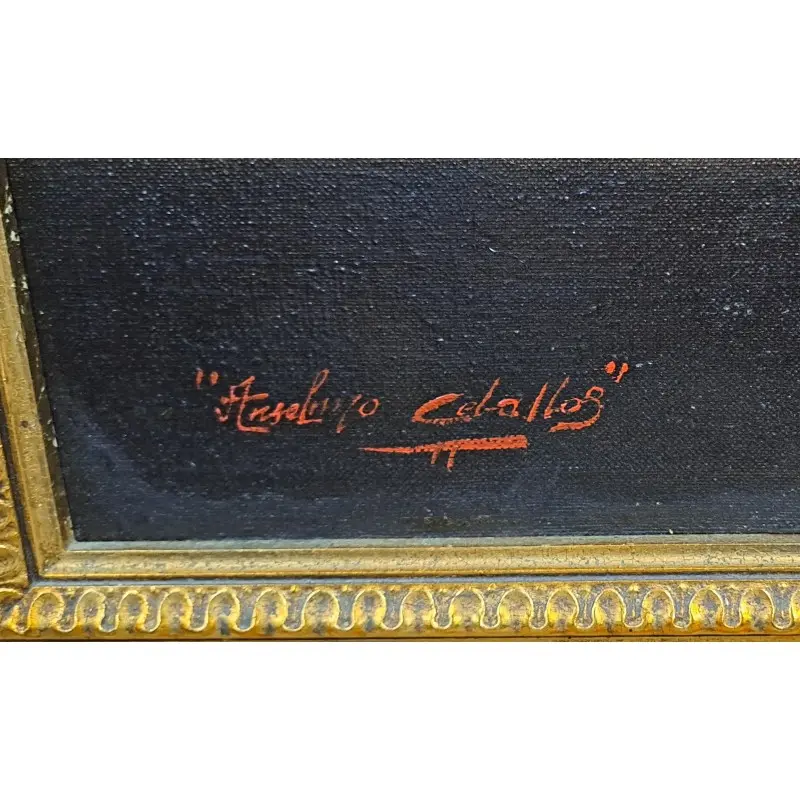 Gran Óleo sobre lienzo de Anselmo Ceballos, bodegón 106X123 cm · vista 3/8