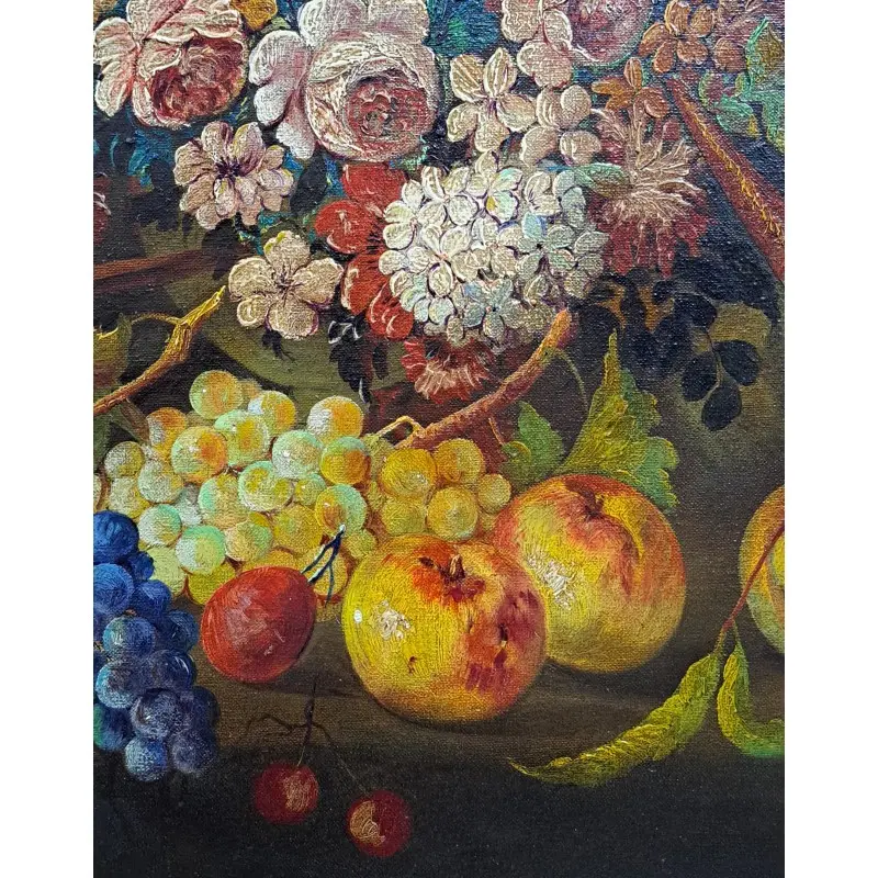 Gran Óleo sobre lienzo de Anselmo Ceballos, bodegón 106X123 cm · vista 6/8
