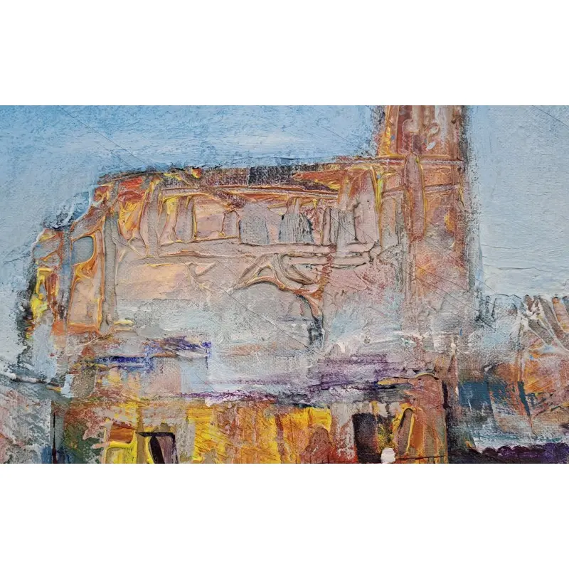 Josep Perpiñà i Citoler (Girona, 1945) – “Vista de Girona” – Óleo sobre lienzo · vista 7/8