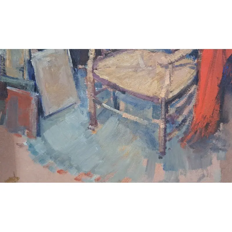 Óleo sobre papel, sin firma. Siglo XX, Siglo XX · vista 4/8