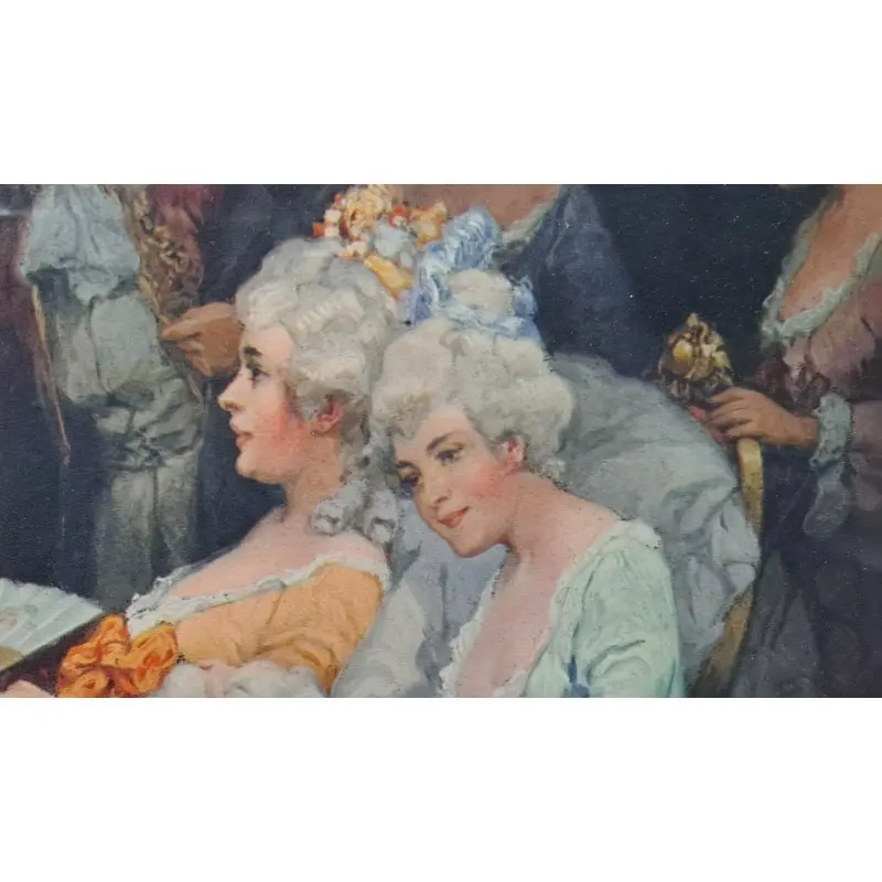 Gran litografía rococó 68,5 X 118 cm, decoración palaciega, Siglo XVIII · vista 10/11