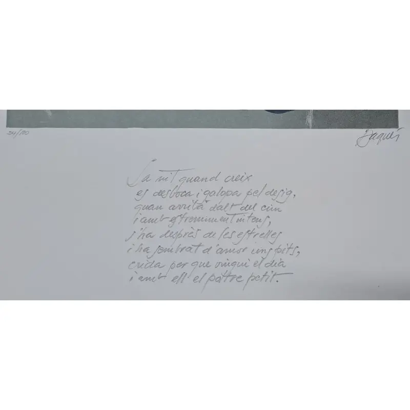 Grabado original de Josep Baqués (1931-2021) firmado y numerado a lápiz · vista 6/7
