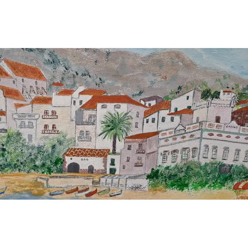 Oleo dibujo sobre tabla, Gin -Jordi Ginés Soteras (1930-1996) · vista 7/8